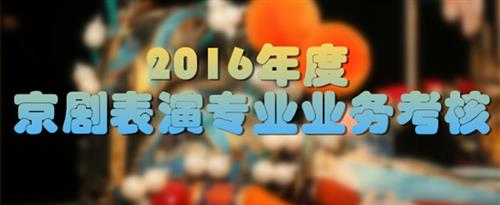 河南人操逼视频色网站国家京剧院2016年度京剧表演专业业务考...